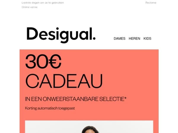 Je 30€ wachten op je