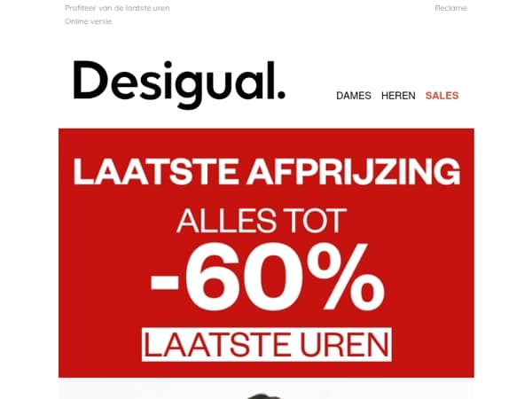 Tot -60% eindigt VANDAAG