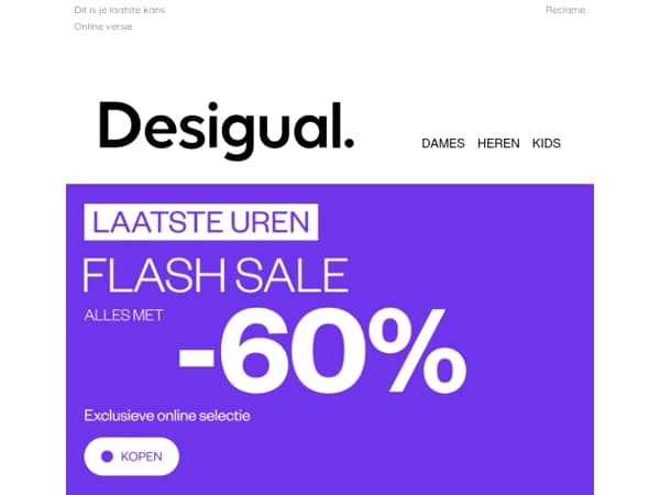 -60% ONLINE | LAATSTE UREN
