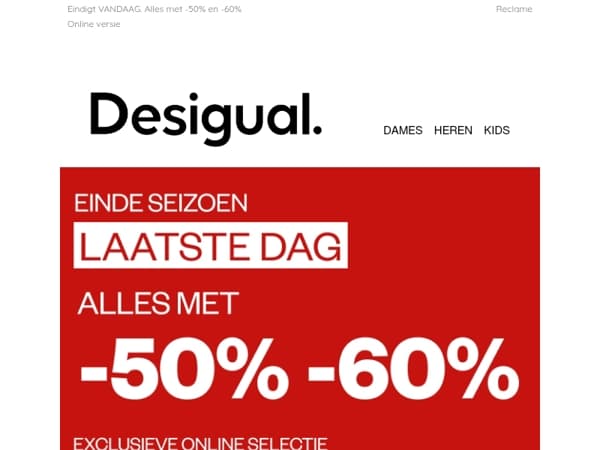 Laatste kans voor jouw maat