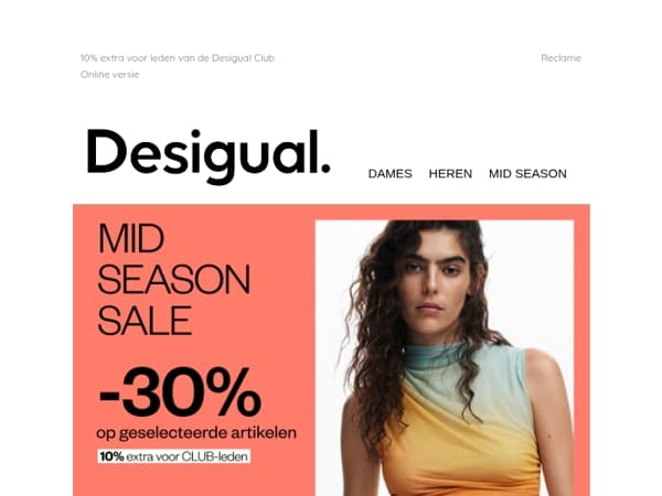 -30% MID SEASON nu online en in winkels