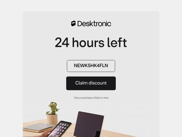 Your code is only valid for 24 hours ⏳