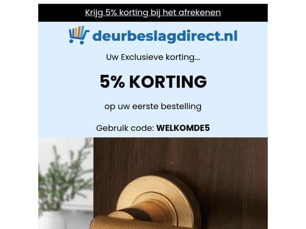 Exclusieve korting wacht op u 📦