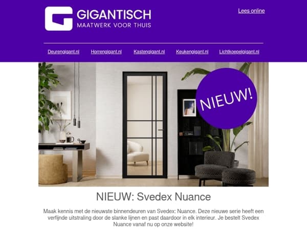 De nieuwste Svedex deuren