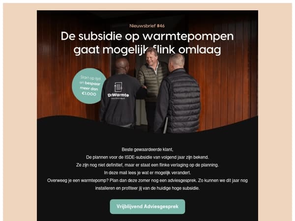 In 2027 gaat de subsidie omlaag. Verzeker je snel van hoge subsidie