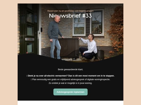 📰 Nieuwsbrief #33: Koelen met een warmtepomp en nieuws over de All-Electric Upgrade
