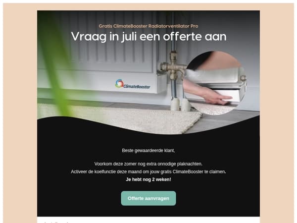 Nog 2 weken gratis - Radiatorventilator voor koeling