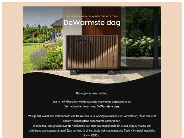 DeWarmste dag! Speciaal voor jou