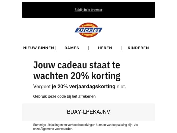Je 20% korting verloopt binnenkort!