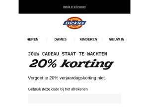 Je 20% korting verloopt binnenkort!
