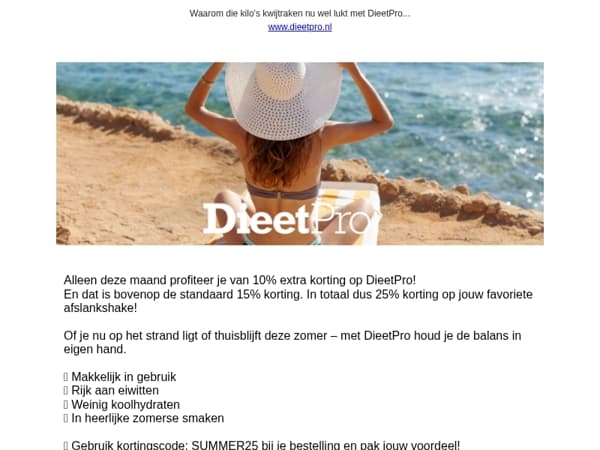 Profiteer van onze Summer Sale en ontvang 10% extra korting!