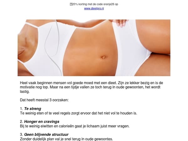 Waarom de meeste diëten mislukken...