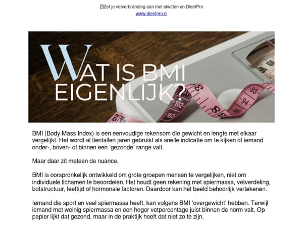 BMI: handig hulpmiddel of achterhaald?