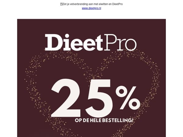 Valentijnsactie 25% korting! Alleen vandaag!