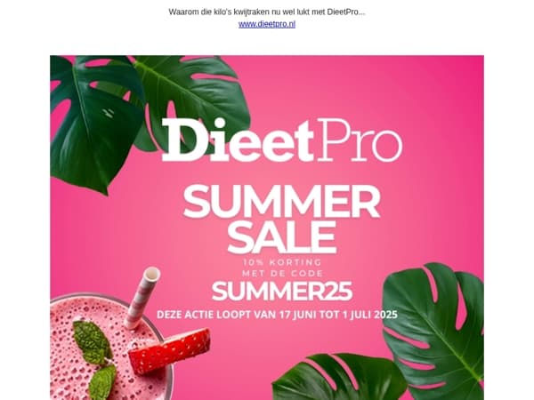 Profiteer van onze Summer Sale en ontvang 10% extra korting!