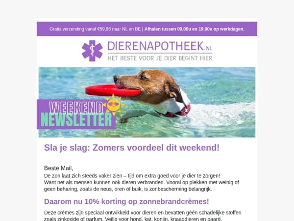 Geniet van 10% korting op zonnebrandcrèmes! ☀️