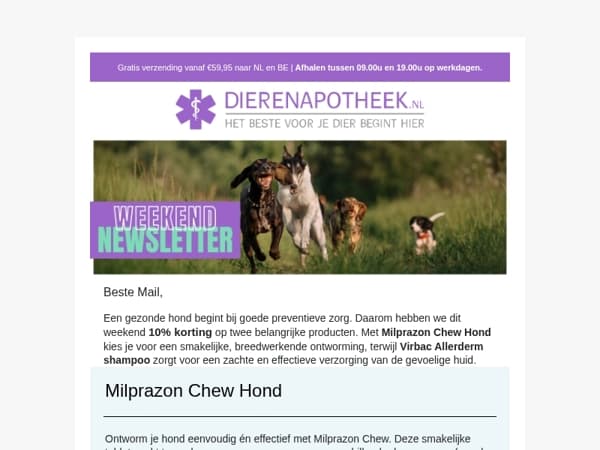 Bescherm je hond van binnen én buiten – nu 10% korting