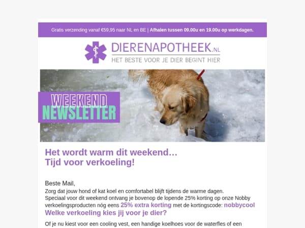 Blijf koel: 50% korting op Nobby cooling producten! 💦
