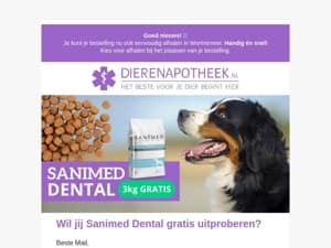 ⏳ Uitgebreide actie: 3 kg Sanimed Dental gratis bij élke 12,5 kg zak!