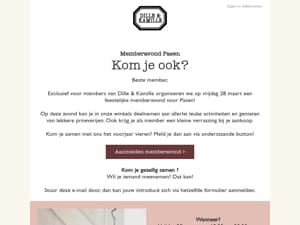 Uitnodiging voor onze Memberavond