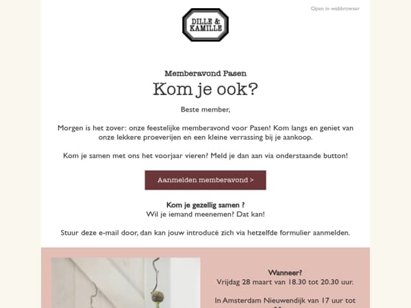 Tot morgen op onze Memberavond?