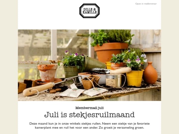 Juli is stekjesruilmaand