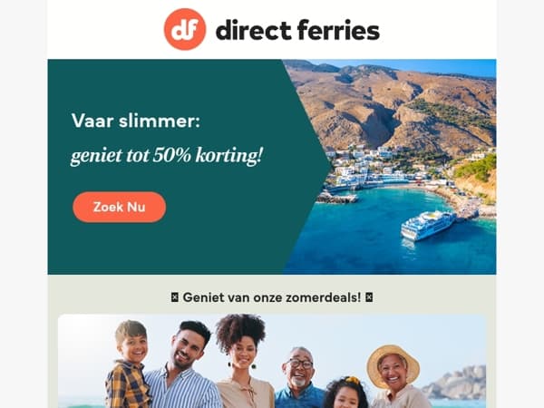 Vaar slimmer: nu 50% korting op veerboottickets!