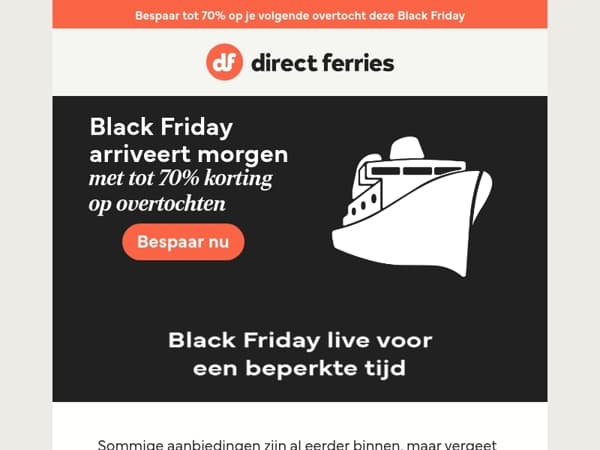Bereid je voor: Black Friday begint morgen!🚢