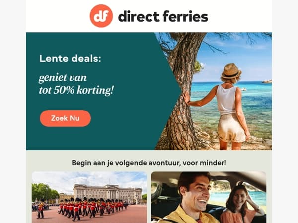 Lente deals: geniet van tot 50% korting!