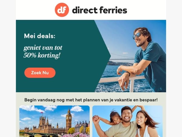 Mei deals: geniet van tot 50% korting!