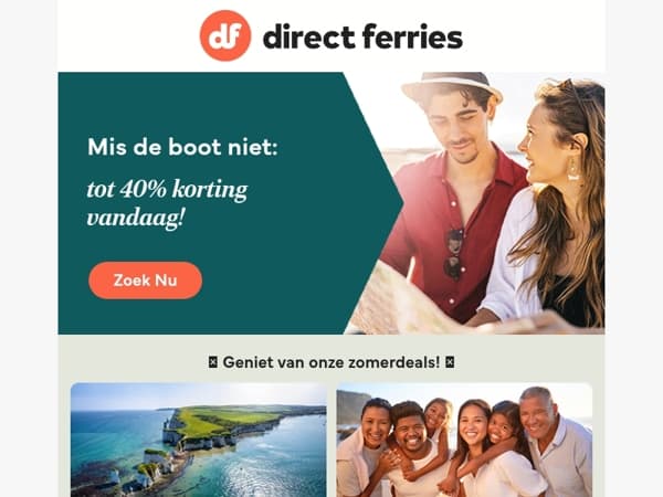 Mis de boot niet - 40% korting binnen!