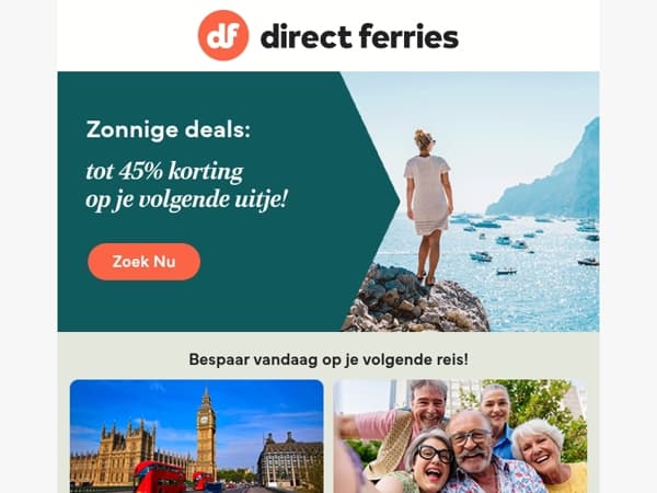 Zonnige deals: tot 45% korting op je volgende uitje!