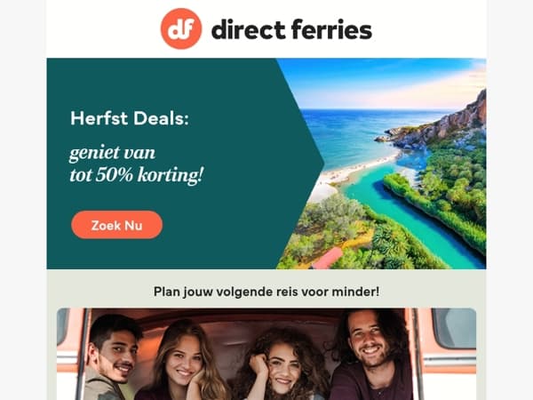 Herfst Deals: geniet van tot 50% korting!