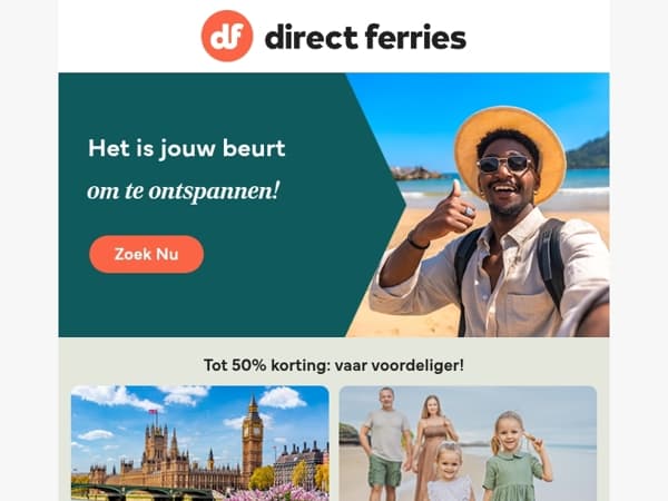 Tot 50% korting: vaar voordeliger!