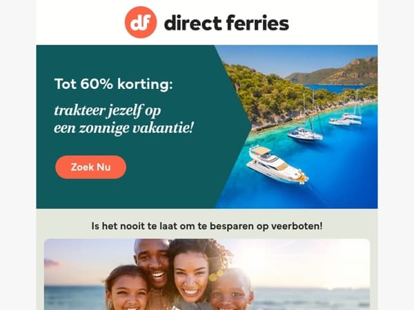 Tot 60% korting: trakteer jezelf op een zonnige vakantie!