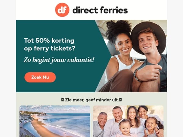 Tot 50% korting op ferry tickets? Zo begint jouw vakantie!