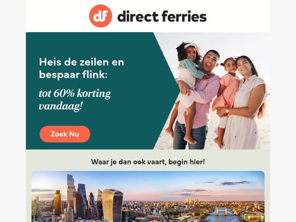 Heis de zeilen en bespaar flink – 60% korting binnen!