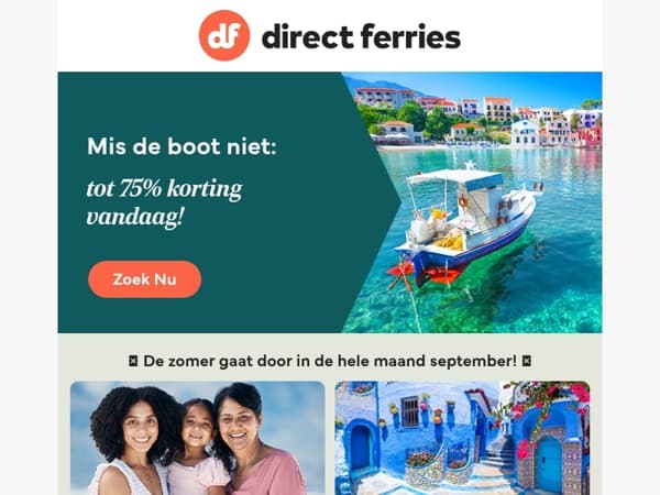 Mis de boot niet – 75% korting vandaag!