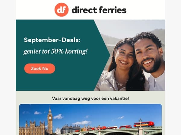 September-Deals: geniet tot 50% korting!