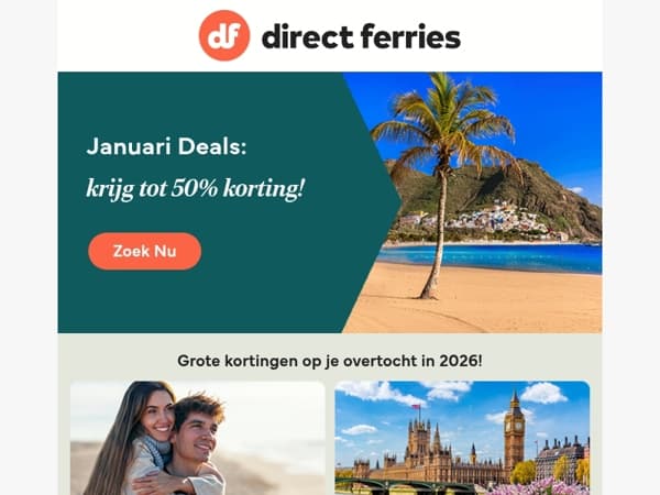 Januari Deals: krijg tot 50% korting!