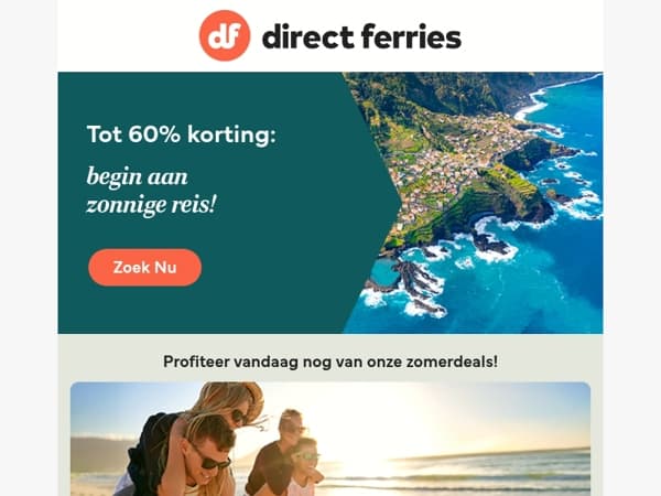 Tot 60% korting: begin aan zonnige reis!