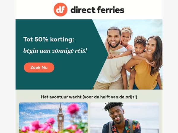 Tot 50% korting: begin aan zonnige reis!