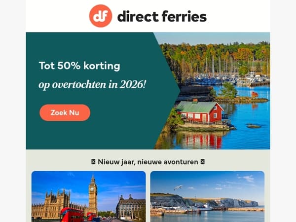 ⛴ Vaar erop uit, met tot 50% korting!