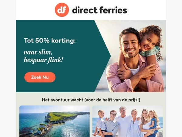 Tot 50% korting: vaar slim, bespaar flink!