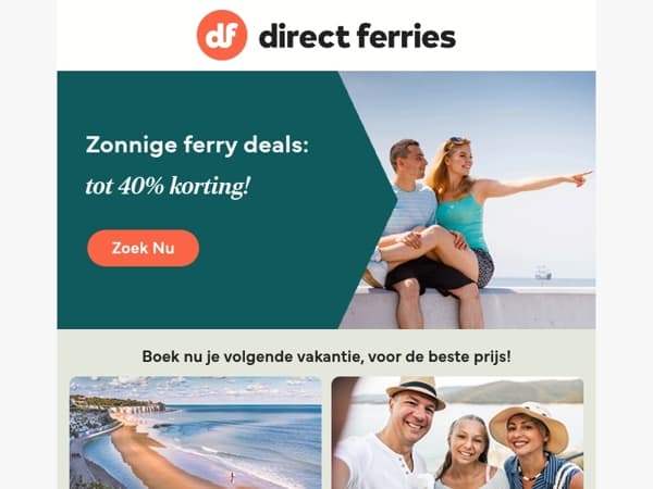 Zonnige ferry deals: tot 40% korting!