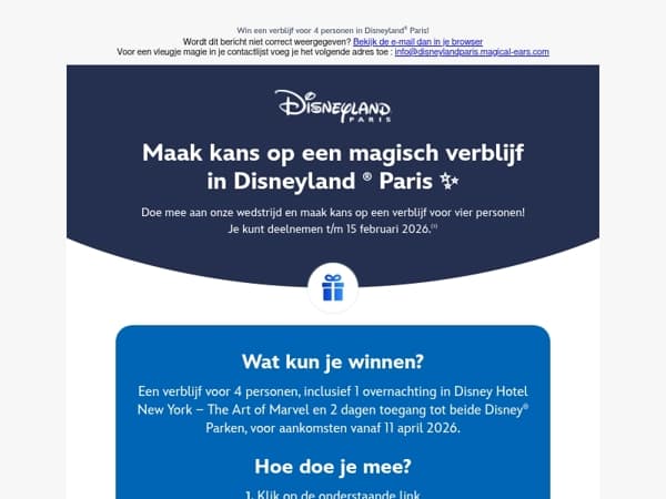 Maak kans op een magisch verblijf ✨