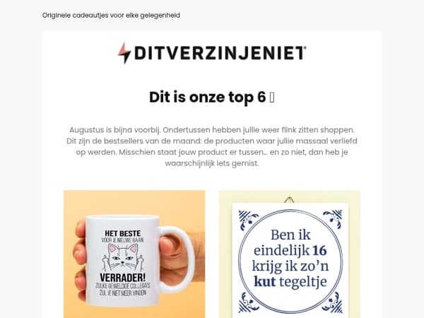 Dit zijn onze bestsellers van augustus!🔥