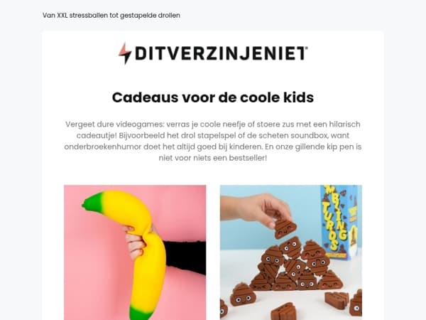 Grappige cadeaus voor de kids 🐶🐔🎮