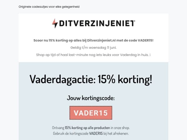 Tijdelijk 15% korting op ALLES 🚀