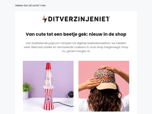Nieuw: een popcorn lavalamp, hotdog hondenriem en piemel-bloempot 🍆